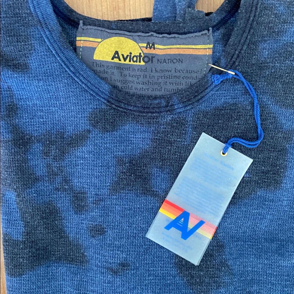 Aviator Nation Tie-Dye Thermal Shirt Unisex Medium NWT